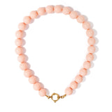 Necklace with large beads and front closure-15mm