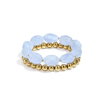Bracelet set with organic beads