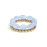 Bracelet set with organic beads
