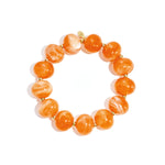 Elastic beaded bracelet with large beads