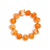 Elastic beaded bracelet with large beads