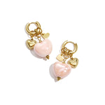 Earrings with heart pendants