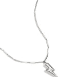 Necklace with striking lightning bolt