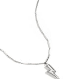 Necklace with striking lightning bolt