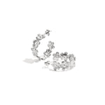 Daisy hoop earrings