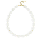 Necklace with organic beads