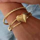 Double heart bracelet