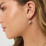 Earrings with hanging beads