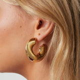 Stainless Steel Hoop Earrings circle Casual Daily Simple Series Women's jewelry