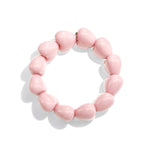 Bracelet with chunky heart beads