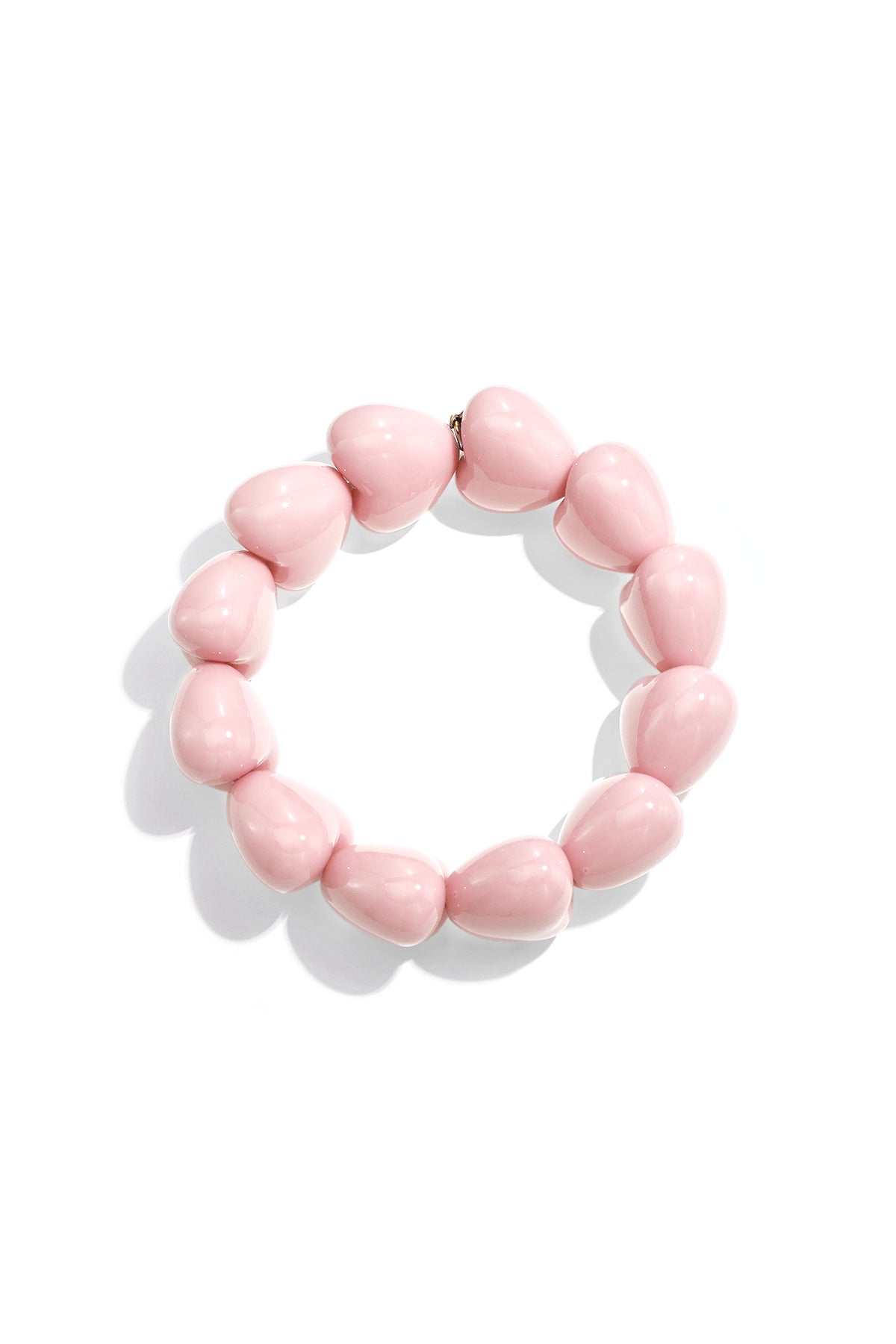 Bracelet with chunky heart beads