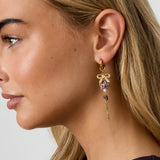 Stainless Steel Drop Earrings Flower Casual Daily Simple Series Women's jewelry