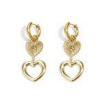 Stainless Steel Drop Earrings Heart Casual Daily Simple Series Women's jewelry