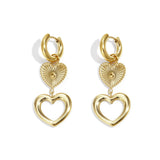 Stainless Steel Drop Earrings Heart Casual Daily Simple Series Women's jewelry