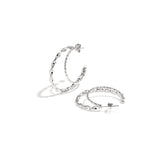 Double hoop earrings with twisted effect