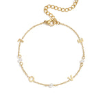 Love bracelet with pearls