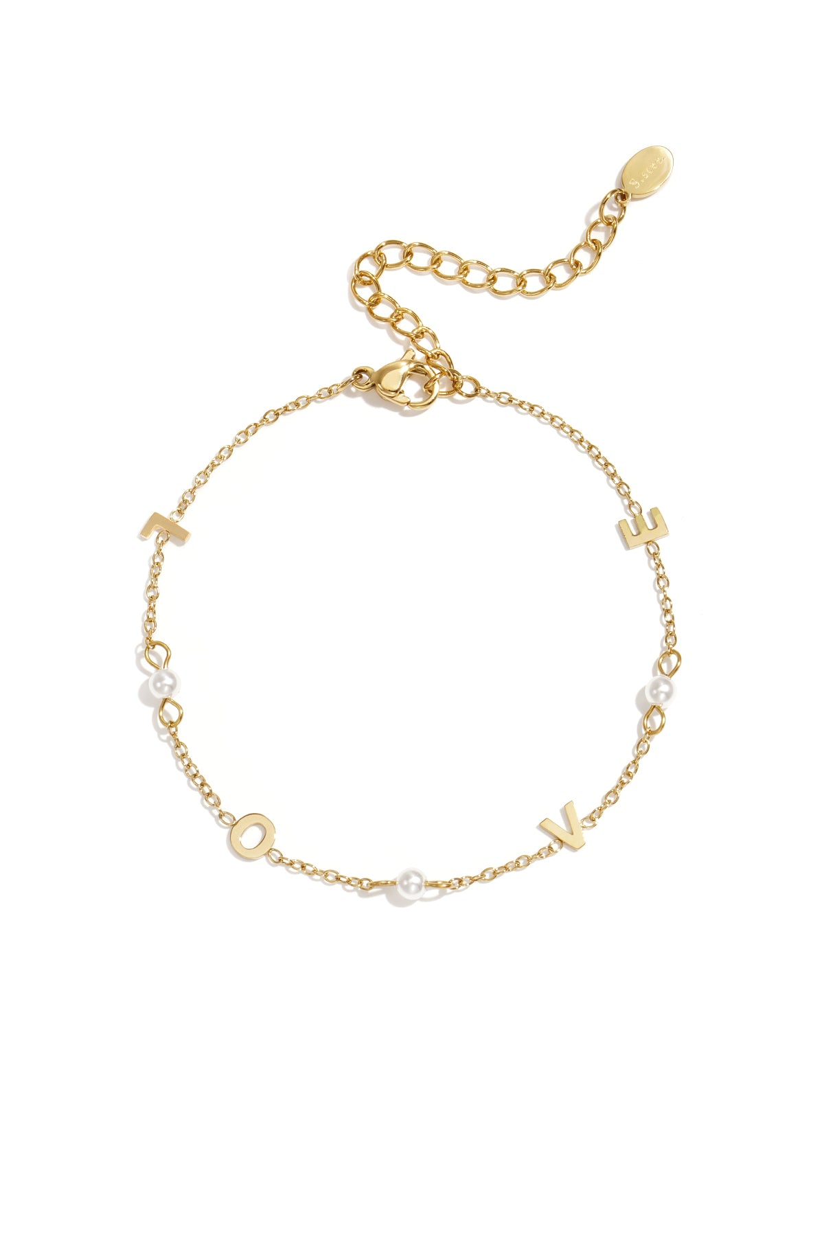 Love bracelet with pearls