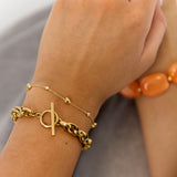 Bracelet with filled hearts