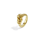 Statement ring with knot and stripe details