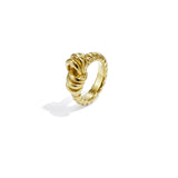 Statement ring with knot and stripe details
