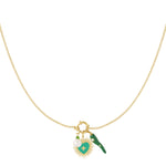 Green heart DIY necklace