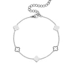 14K Gold Plated Stainless Steel Charm Bracelets Clover Simple Daily Simple Series Women's jewelry