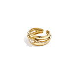 Layered ring with stones